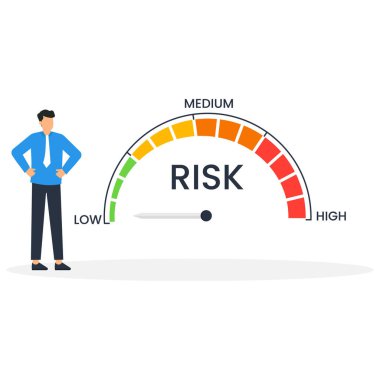 İş adamı Risk ölçere yakın dur
