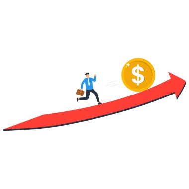 Başarı yatırımı, büyüyen zenginlik veya emeklilik veya yatırım fonundan zengin olmak, borsa dönüşü, para veya finansal başarı kavramı,