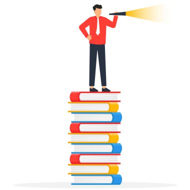 Kariyer fırsatı, bilgi veya eğitim için iş becerileri gelecekteki iş, zorluk ve kişisel gelişim, okuma listesi konsepti