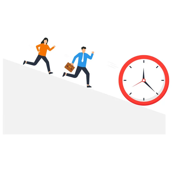 stock vector Run out of time, work deadline, time countdown or time management concept