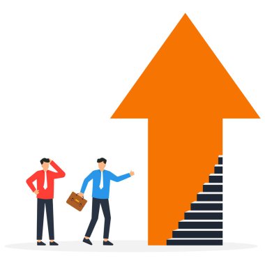 Basarili merdiven, basarili olmak ve is hedefine ulasmak için merdiven, büyüme veya kariyer yolu konsepti