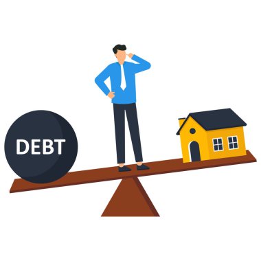 İpotek ödemesi ve konut kredisi faizi oranı veya gelir ve borç ödemesi veya mali risk kavramı arasındaki denge,