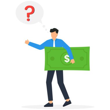 Para sorunları ve nereye yatırım yapılacağı, borcun ödenmesi veya kâr, mali seçim veya karar konsepti oluşturmak için alternatif yatırımlar,