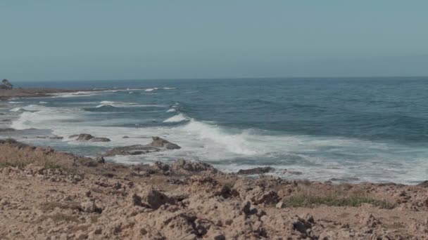 Océan Sans Fin Par Une Journée Été Ensoleillée Extérieur Avec — Video