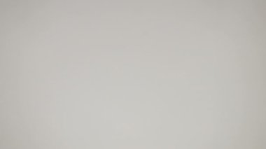 Ağır çekim. Yakın plan. Kadınların elleri bir Amerikan banknotunu ve birkaç Ukrayna Hrivnia banknotunu beyaz bir masaya yerleştirir.