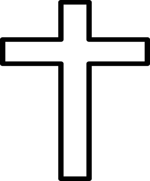 Cruz Cristiana Cruz Símbolo Crucifixión — Archivo Imágenes Vectoriales