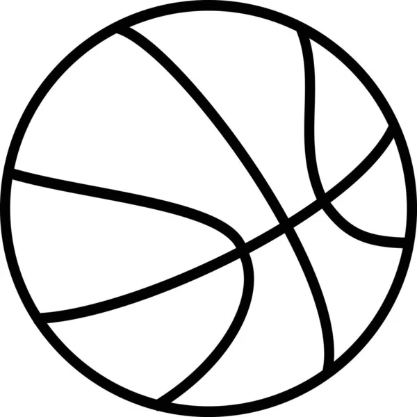 Вектор Баскетбольної Ікони Дизайн Баскетболу Плоскому Стилі — стоковий вектор