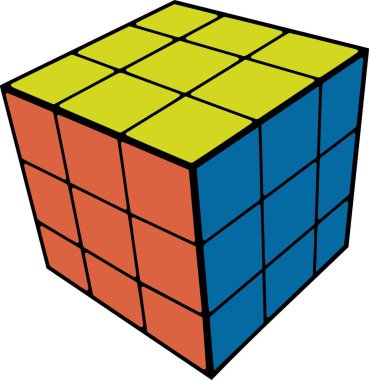 Rubiks Küpü. Kombinasyon bulmaca simgesi