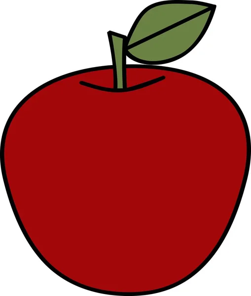 Icône Vectorielle Pomme Rouge Aliments Biologiques — Image vectorielle
