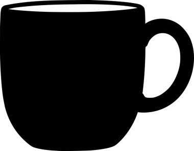 Sabıka simgesi. Beyaz arka planda kahve fincanı