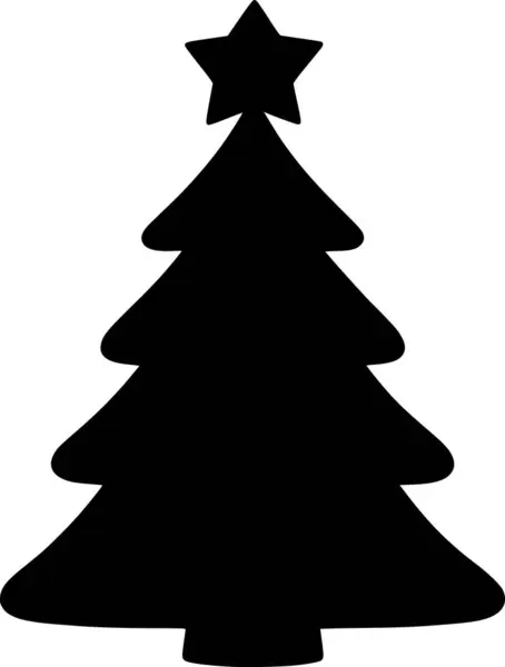 Noel Ağacı Silueti, Noel Ağacı, Ağaç Arkaplanı, İzole Ağaç Vektörü Resimleri