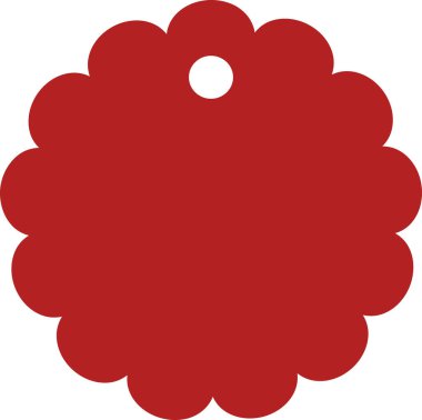 Hediye etiketi beyaz arka planda izole edilmiş. Doğum günü hediye etiketi. Vektör illüstrasyonu.