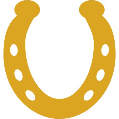 Altın at nalı. İyi şans, zenginlik ya da başarı vektörü sembolü