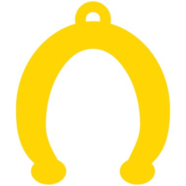 At nalı. Şanslı Aziz Patrick Günü sembolü. İyi şanslar işareti. Vektör klibi resim çizimi.