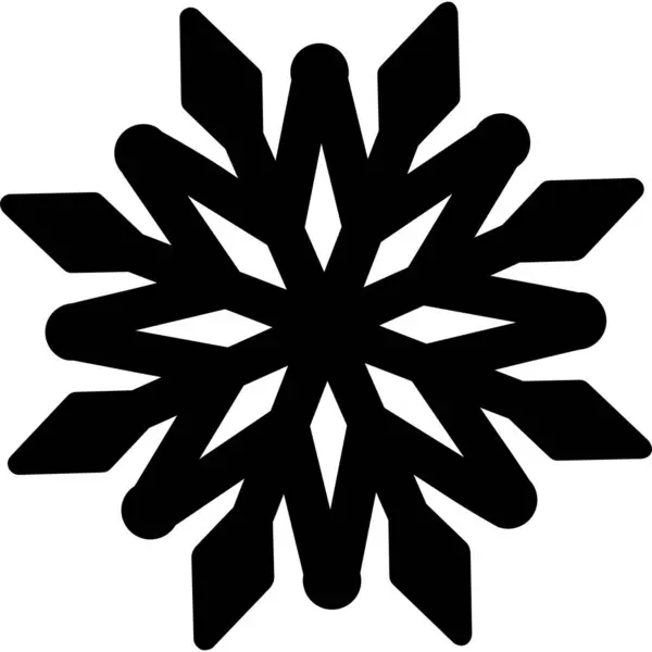 Kar tanesi ikonu. Beyaz arka planda kar tanesi. Kış sembolü Noel amblemi.