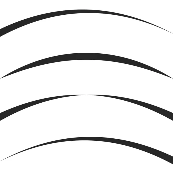 Swoosh Courbe Arc Ligne Lisse Courbure Bande Logo Élément Swoosh — Image vectorielle