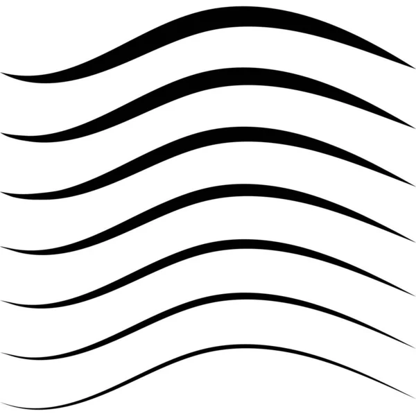 スウッシュカーブラインアーク 滑らかな曲げストライプスウッシュロゴ要素 — ストックベクタ