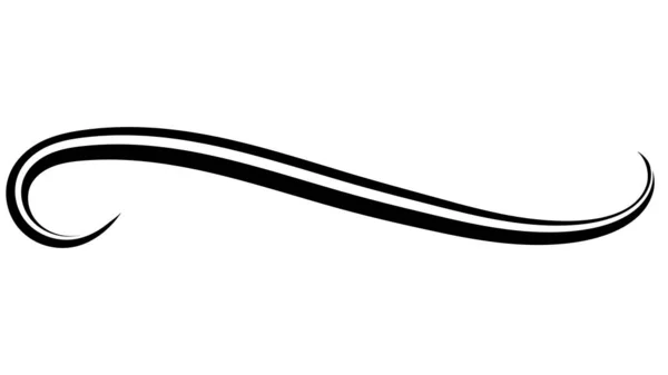 Kalligraphie Doodle Linienakzentuierung Skizze Schlagbetonung Swoosh Lockig Swish — Stockvektor