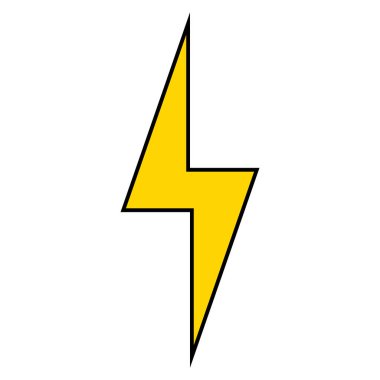 Yüksek voltajlı şimşek işareti elektrik şoku tehlike uyarısı risk gücü