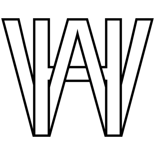 Logo Teken Icoon Nft Verweven Letters — Stockvector
