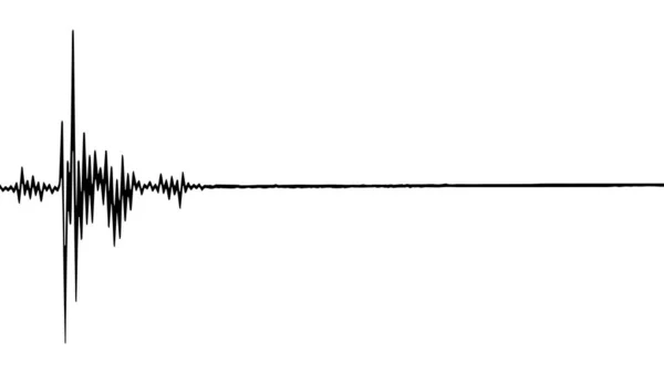 地震波地球 地震地震計 地震音図 — ストックベクタ