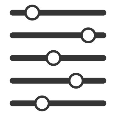 Ses eşitleyici müzik, simge karıştırıcı eşitleyici anahtar siyah kontrol logosu