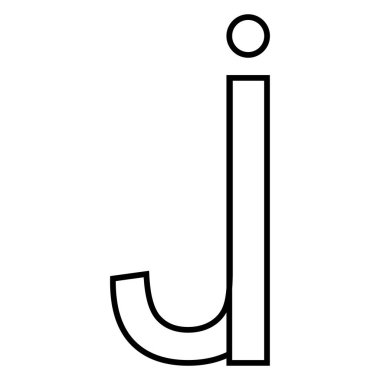 Logo imzası ij ji simgesi nft birbirine karışmış harfler i j