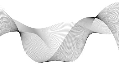 Dalga grafik arka plan, desen soyut tasarım su moda kurdelesi