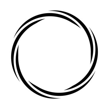 Çember logo deseni, yuvarlak çerçeve elementi dairesel simge girdabı