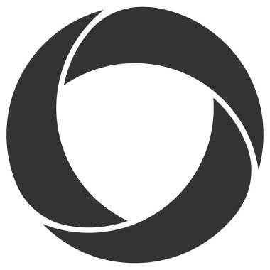 Simge kamera lensi, diyafram kaplaması soyut deklanşör logosu