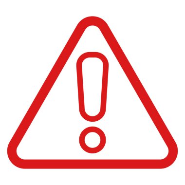 İşaret uyarısı tehlikesi, uyarı simgesi üçgeni kırmızı hata riski spam