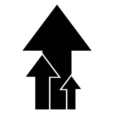 Icon high multiplication addition, arrow chart up payment price increase