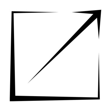 Icon open new window, tab link page, line menu website