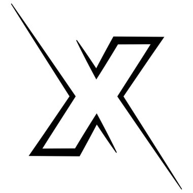 X logo studio, letter x design icon logotype technology font