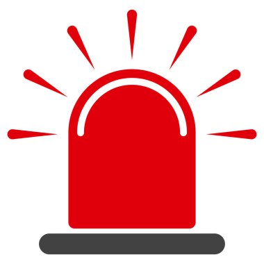 Icon alert alarm, emergency siren light warn medical attention lamp