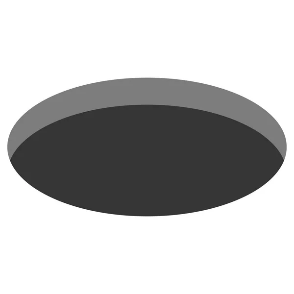 Hole Floor Rabbit Burrow Isometric Oval Mouse Golf Hole — Stock Vector