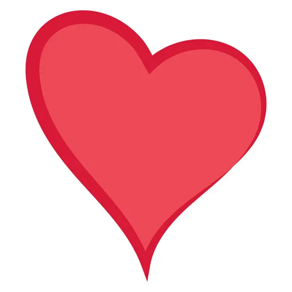Red Heart Love Valentine Frame Border Graphic Heart Day Romance — Stockvektor