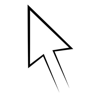 Icon mouse pointer, cursor vector arrow computer point line arrowhead
