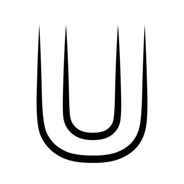 Logo letter u icon axis alphabet logotype u emblem