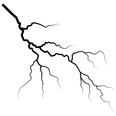 Lightning thunder, electricity storm light energy, flash rays power flare