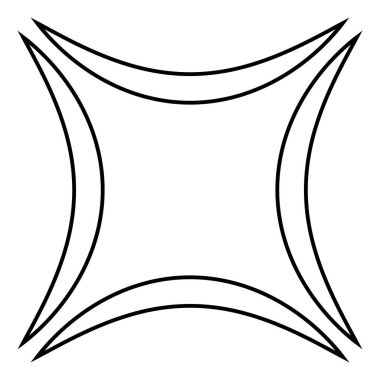 Anger icon symbol, aggression illustration concept curve line anger cartoon