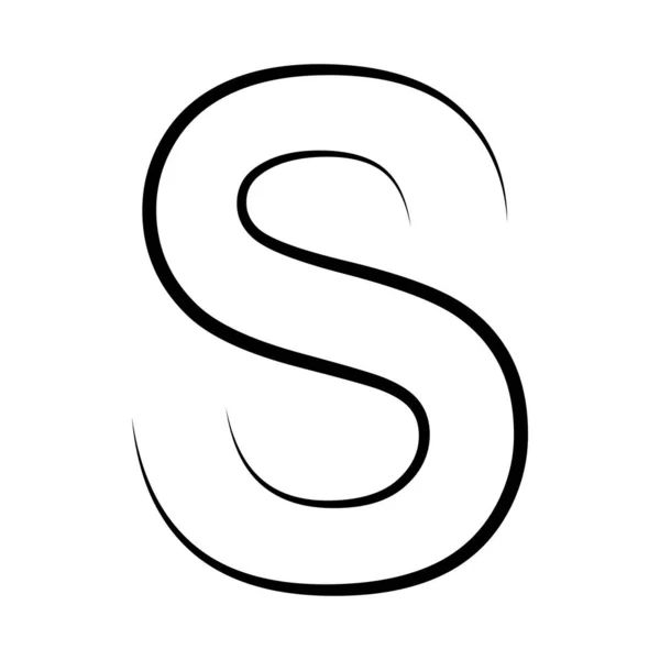 ロゴレターS アイコン軸アルファベットロゴタイプSエンブレム — ストックベクタ