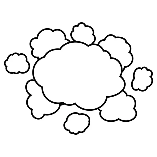 Облачный Дым Пузырьковый Арт Поп Постер — стоковый вектор