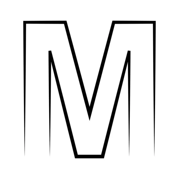 标志字母M 图标轴字母表标志M标志 — 图库矢量图片