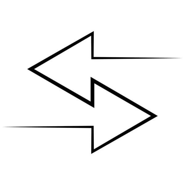 Значок Перемещения Строки Стрелкой Exchange Знак Обновления Векторного Логотипа — стоковый вектор