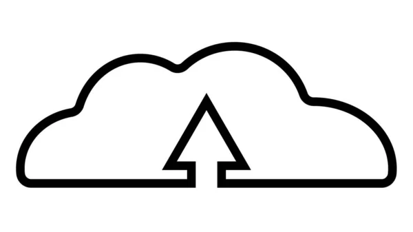 Subir Icono Cloud Ftp Diseño Negocio Datos Tecnología Flecha Subir — Vector de stock