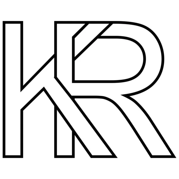 Logo Podepsat Ikonu Dvojité Písmena Logotyp — Stockový vektor