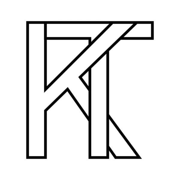 Знак Логотипу Тккк Значок Подвійні Літери Логотип — стоковий вектор