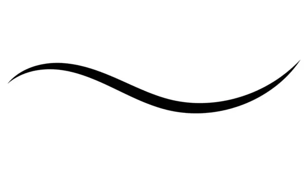 Swoosh Linie Unterstreicht Lockigen Kalligrafie Strich Elegante Dekoration Gezeichneten Wirbel — Stockvektor