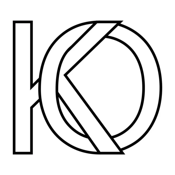 Знак Иконка Двойные Буквы Logottoo — стоковый вектор